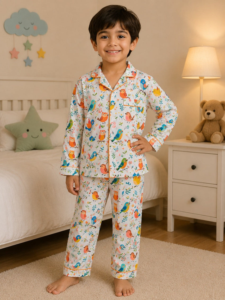 Child wearing a colorful rainbow-inspired kids pajama set